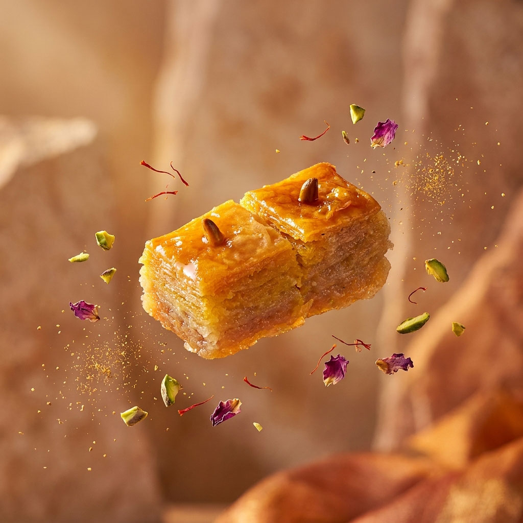SPC Rituals — Persian almond, pistachio and walnut layered pastry